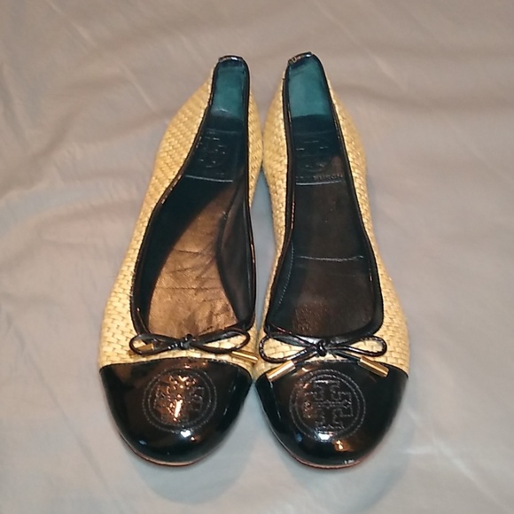 Tory Burch Shoes - Tory Burch black and tan flats size 8.5